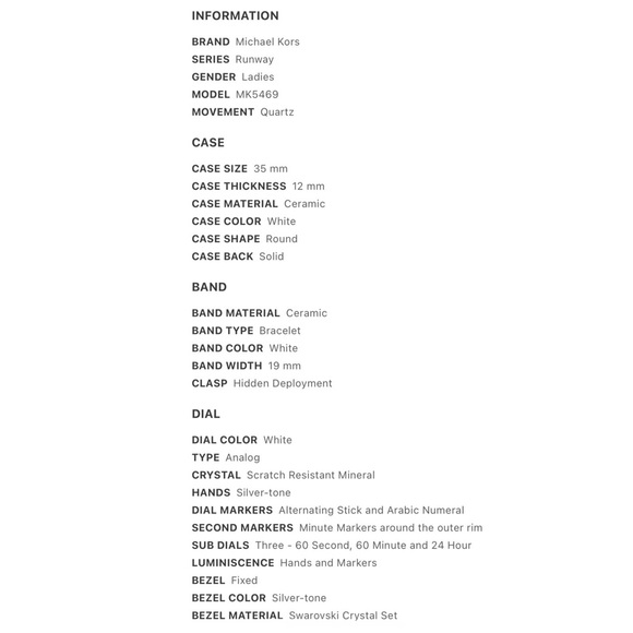 Michael Kors Runway Ceramic White Watch - Picture 10 of 10